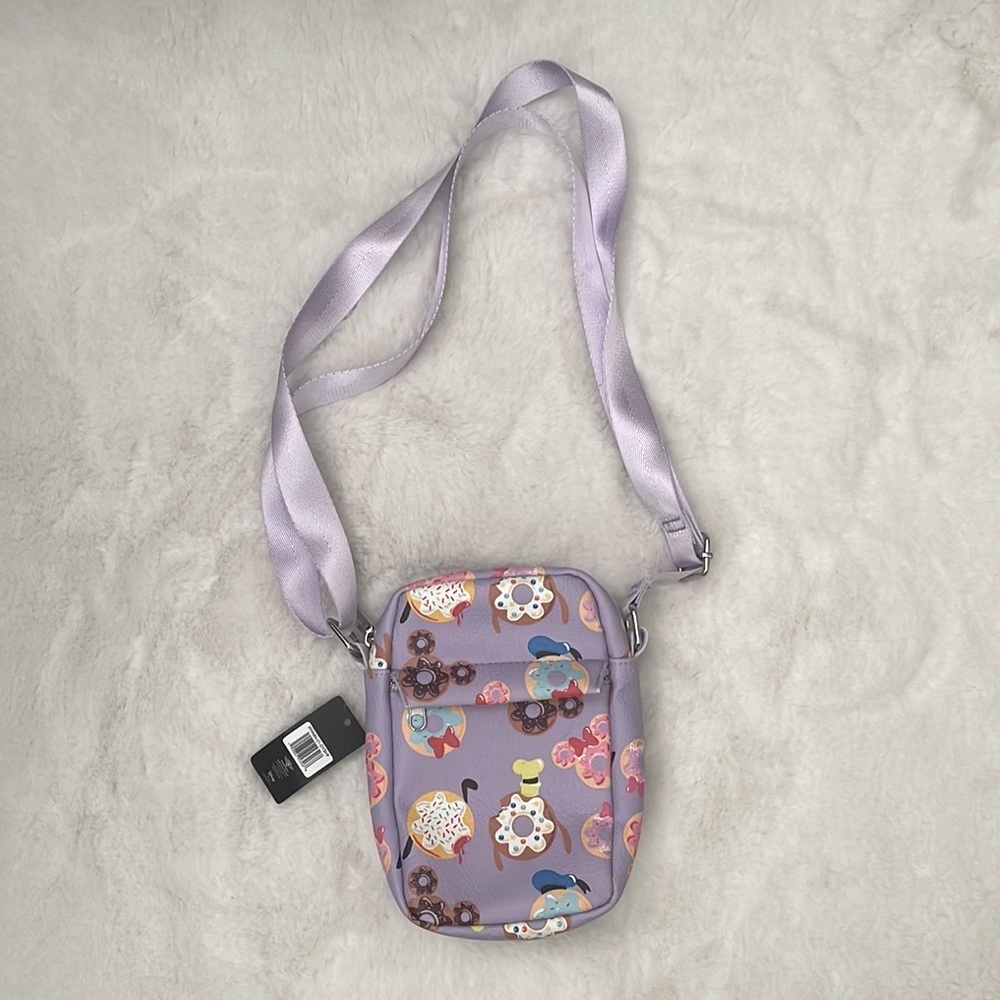 New Buckle Down Disney Purple Donut Crossbody Bag